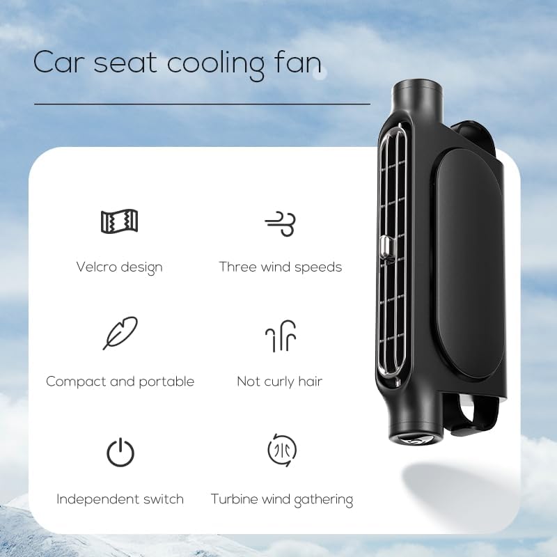 Gather Crest™ Portable USB Car Headrest Cooling Fan