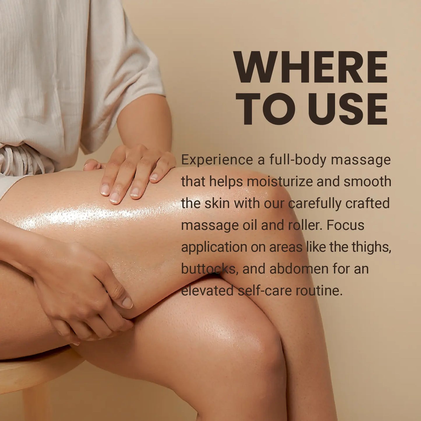 Gather Crest™ Lymphatic Drainage Massage Oil + Body Roller Kit by M3 Naturals