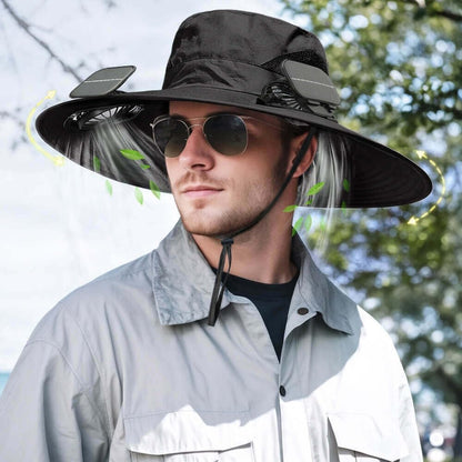Gather Crest™ New Solar-Powered Outdoor Cooling Fan Hat