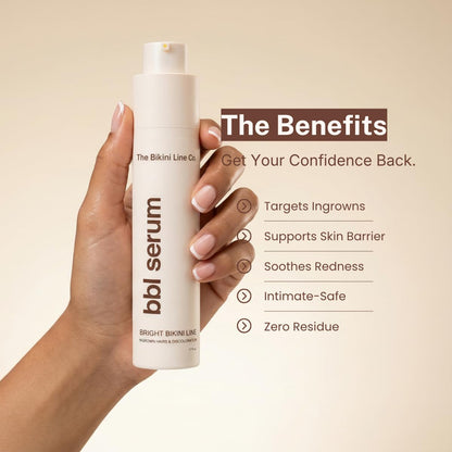 Gather Crest™ BBL Serum – 3-in-1 Bikini Line Care, Fragrance-Free Post-Hair Removal Serum with Salicylic Acid & Niacinamide, Helps Reduce the Look of Ingrown Bumps & Irritation, Designed for Sensitive Skin
