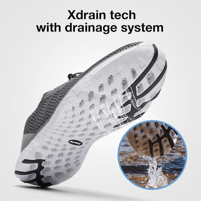 Gather Crest™ Men's Stylish Water Shoes, Quick-Dry Xdrain Water Sneakers, Lightweight & Comfort Footed
