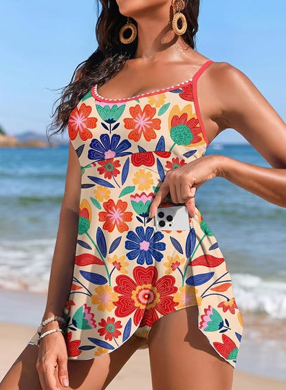 Gather Crest™ Women's One Piece Swimsuit