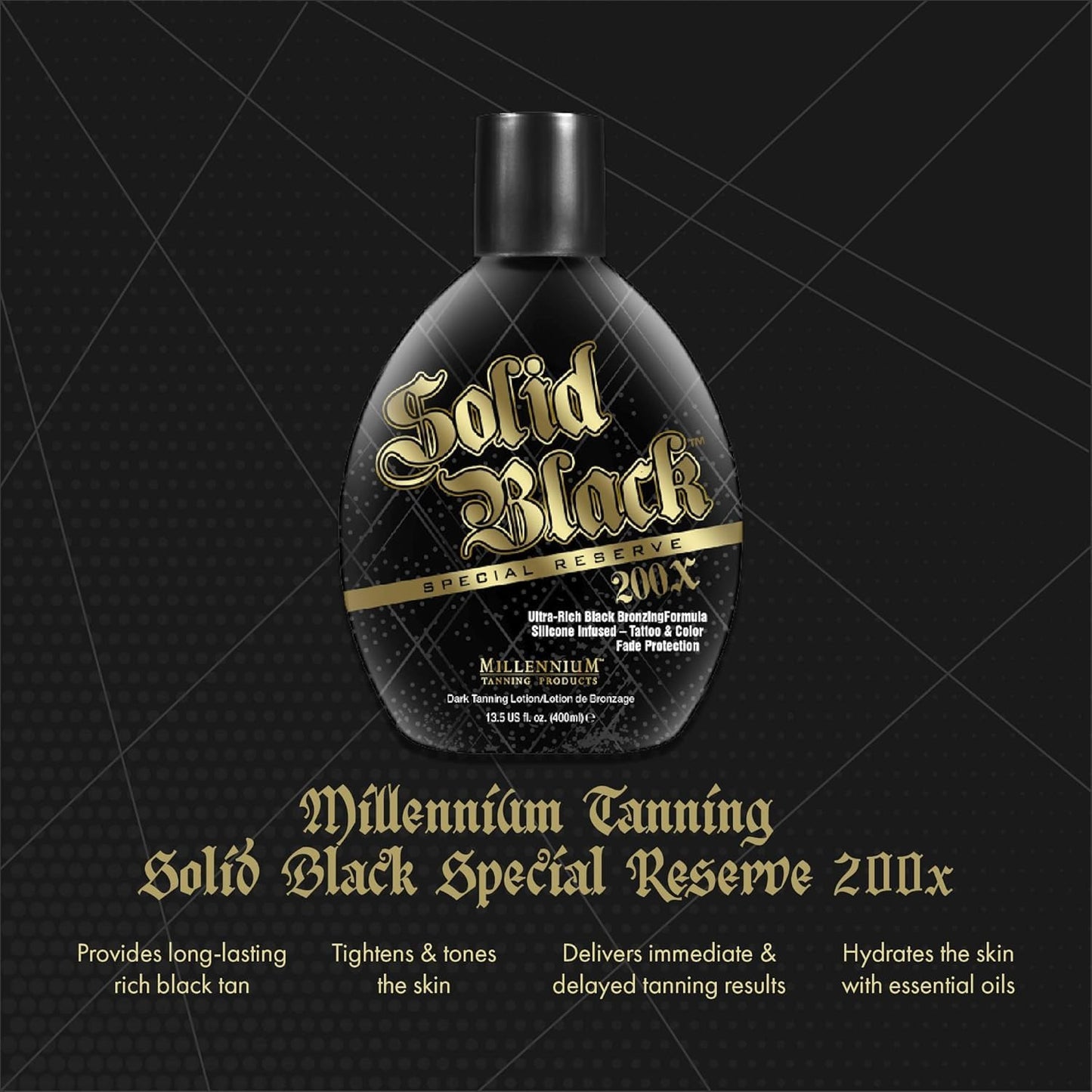Gather Crest™ Solid Black Special Reserve 200X Tanning Lotion