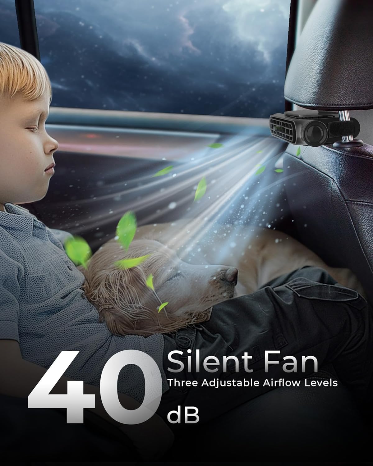 Gather Crest™ Portable USB Car Headrest Cooling Fan