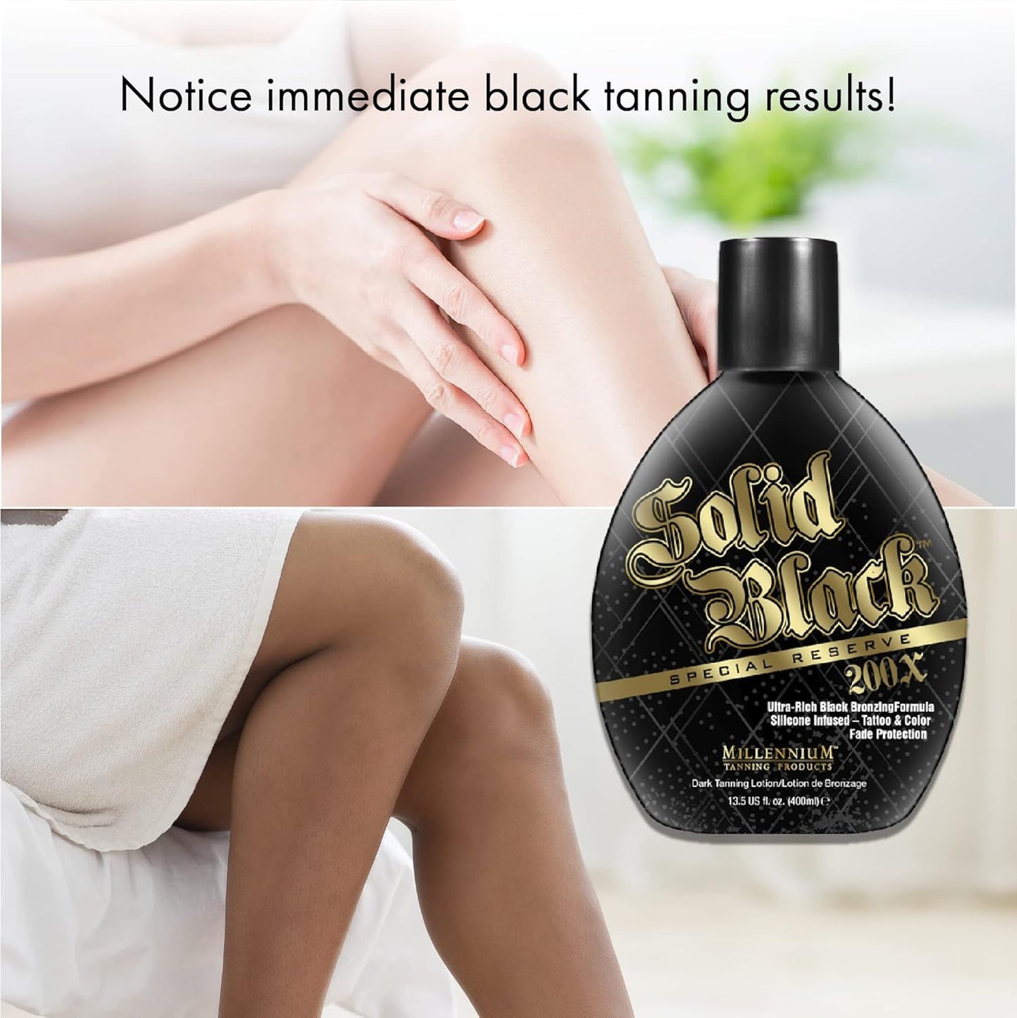 Gather Crest™ Solid Black Special Reserve 200X Tanning Lotion