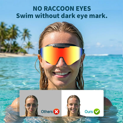 Outly 2 Pack Swim Goggles with Earplugs for Adult Kid 4-12 Men Women