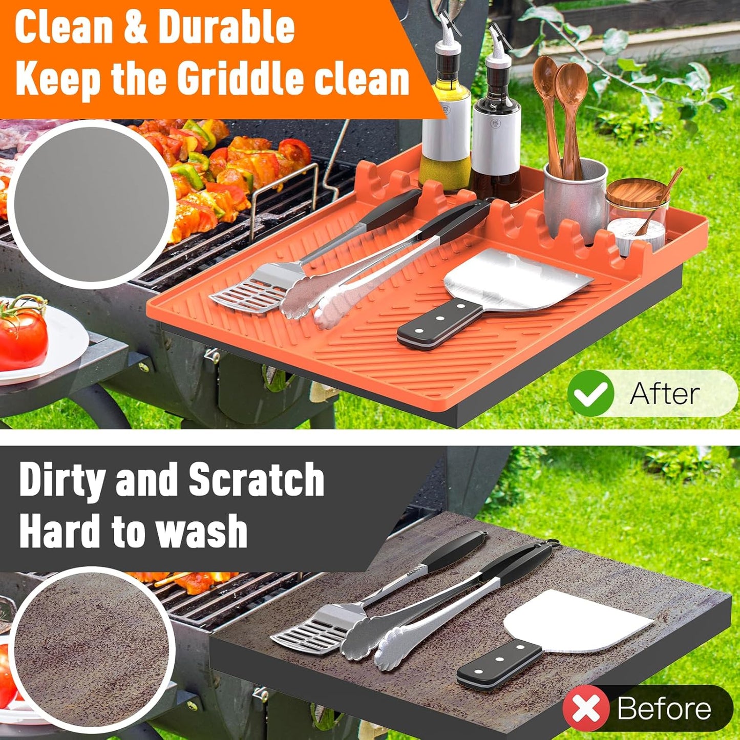Gather Crest™ Silicone Grill Mat & Drip Pad