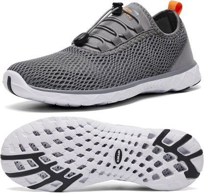 Gather Crest™ Men's Stylish Water Shoes, Quick-Dry Xdrain Water Sneakers, Lightweight & Comfort Footed