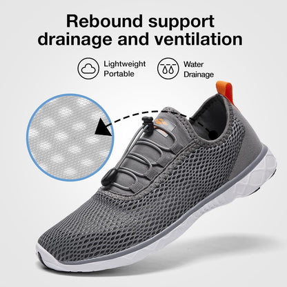 Gather Crest™ Men's Stylish Water Shoes, Quick-Dry Xdrain Water Sneakers, Lightweight & Comfort Footed
