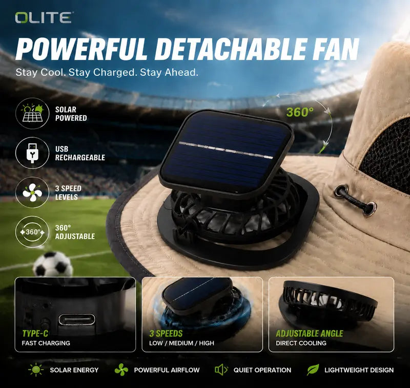 Gather Crest™ New Solar-Powered Outdoor Cooling Fan Hat