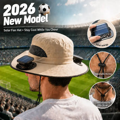 Gather Crest™ New Solar-Powered Outdoor Cooling Fan Hat