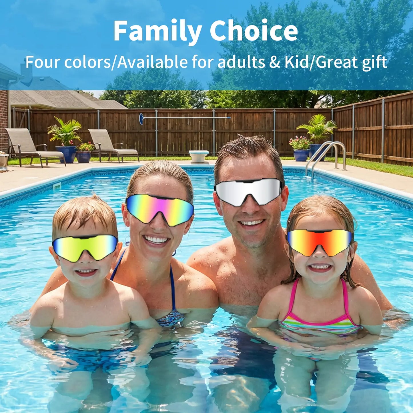 Outly 2 Pack Swim Goggles with Earplugs for Adult Kid 4-12 Men Women